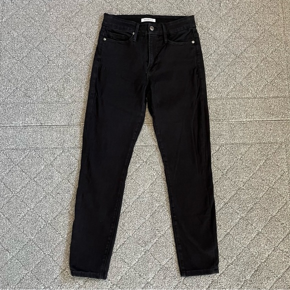 Good American Denim - Good American Jeans Womens 4/27 Black Good Legs Skinny Stretch Denim